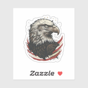 Vintage Weißkopfseeadler Patriotische Gravur Shirt Aufkleber