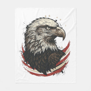 Vintage Weißkopfseeadler Patriotische Gravur Shirt Fleecedecke