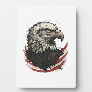 Vintage Weißkopfseeadler Patriotische Gravur Shirt Fotoplatte