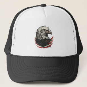 Vintage Weißkopfseeadler Patriotische Gravur Shirt Truckerkappe