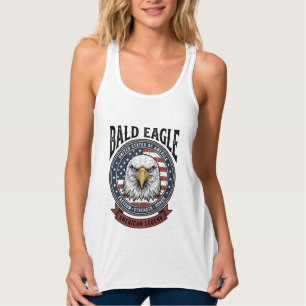 Vintage-Weißkopfseeadler-patriotisches T-Shirt-Des Tank Top