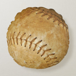 Vintage Weißnähte Rundes Kissen