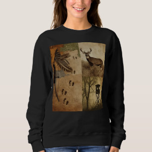 Vintage-Weißwedelhirsch-Bogenjagd Sweatshirt