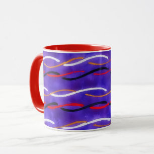 Vintage-Wellenmuster-Kunst-Mug-Tasse Tasse
