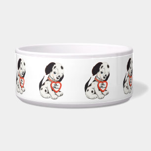Vintage Welpe Art Dalmatinie Valentine Napf