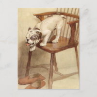 Vintage Welpen-Illustration