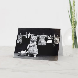 Vintage Welpen-und Kätzchen-Mitteilungskarten Karte