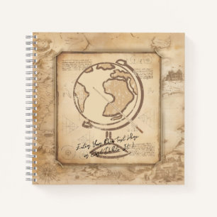 Vintage Welt. Geschenk für Geografie und Geschicht Notizbuch