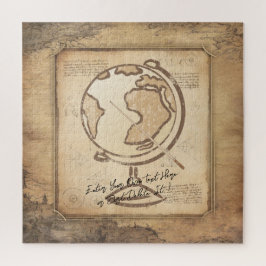 Vintage Welt. Geschenk für Geografie und Geschicht Puzzle