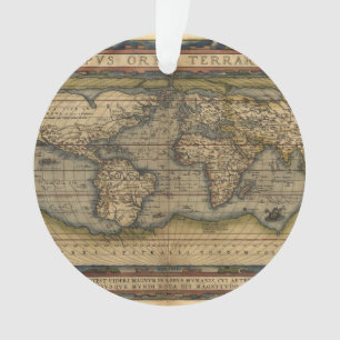 Vintage Weltatlas Historisch Ornament