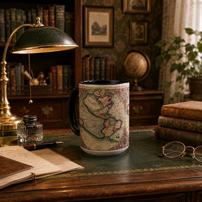 Vintage Weltkarte 1609 Tasse (Von Creator hochgeladen)
