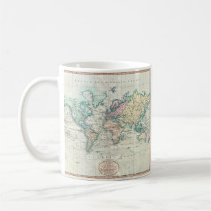 Vintage Weltkarte (1801) Tasse