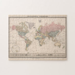 Vintage Weltkarte (1852) Puzzle