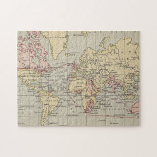 Vintage Weltkarte (1914) Puzzle