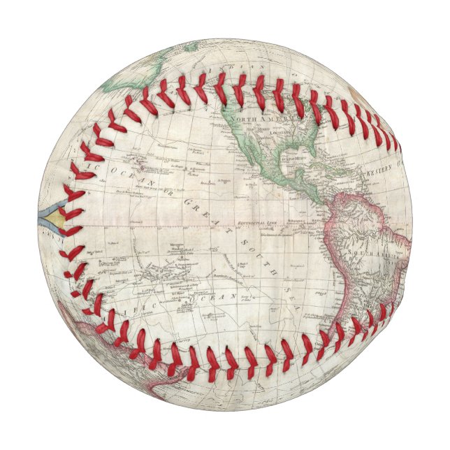 Vintage WELTKARTE Baseball (Vorderseite Links)