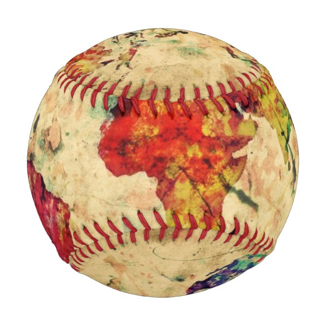Vintage Weltkarte Baseball (Vorderseite)