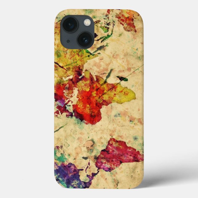 Vintage Weltkarte Case-Mate iPhone Hülle (Rückseite)