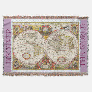 Vintage Weltkarte Decke