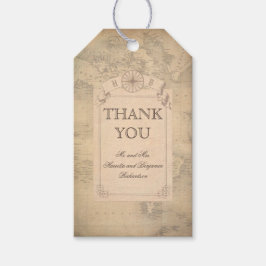 Vintage Weltkarte Geschenkanhänger