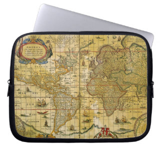 Vintage Weltkarte Laptopschutzhülle