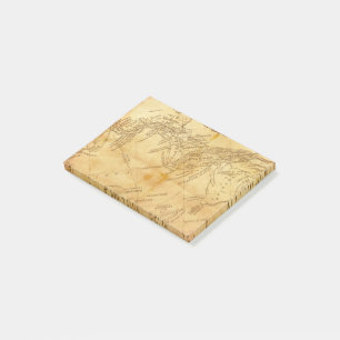 Vintage Weltkarte Post-it Klebezettel