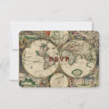 Vintage Weltkarte Reise Thema Hochzeit