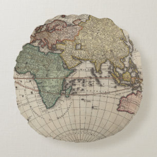 Vintage Weltkarte Rundes Kissen