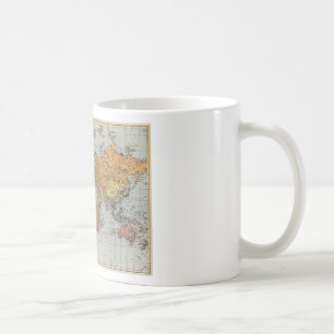 Vintage Weltkarte Tasse