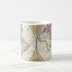 Vintage WELTKARTE Tasse