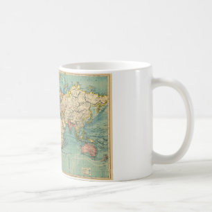 Vintage Weltkarte Tasse