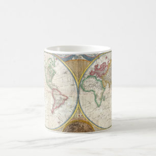 Vintage Weltkarte und Astronomie-Chart Exquisite Tasse