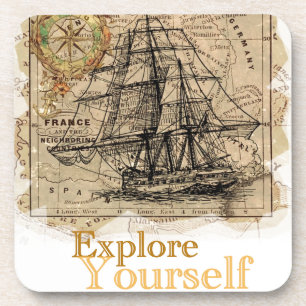 Vintage Weltkarte Untersetzer