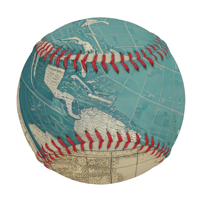 Vintage Weltkarte von CallisC Baseball (Vorderseite)