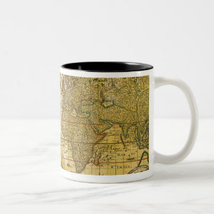 Vintage Weltkarte Zweifarbige Tasse