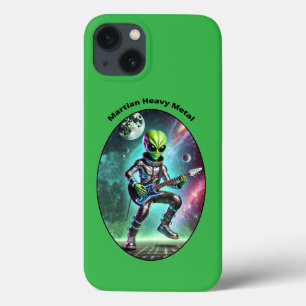 Vintage-Weltraum-Alien-Mardianer spielt Gitarre UR Case-Mate iPhone Hülle