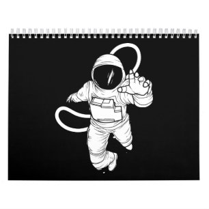 Vintage Weltraum Lustiger Astronaut Kalender