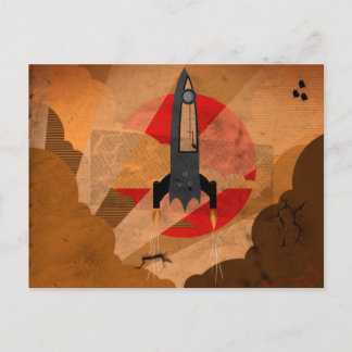 Vintage Weltraum Postkarte