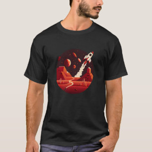 Vintage Weltraumwissenschaft Mars Fiktion Geek Sol T-Shirt