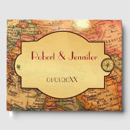 Vintage Weltreise Gästebuch