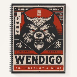 Vintage-Wendigo-Legende Einheimische Kryptozoolo Notizbuch