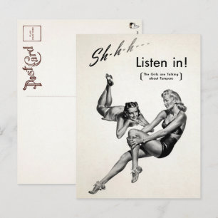 Vintage Werbe-Postkarte mit Kuriositäten Postkarte