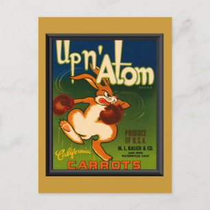Vintage Werbeanzeige Karotten Postkarte