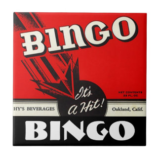 Vintage-Werbebingo-Getränke-Bowling-Fliese Fliese
