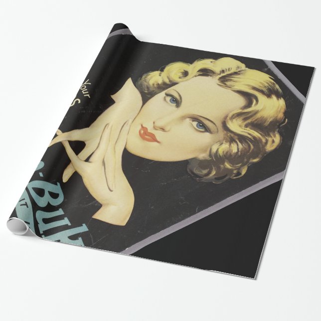 Vintage Werbecreme Blond Hair Geschenkpapier (Ungerollt)