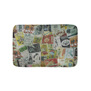 Vintage Werbemauer in Hongkong. Badematte