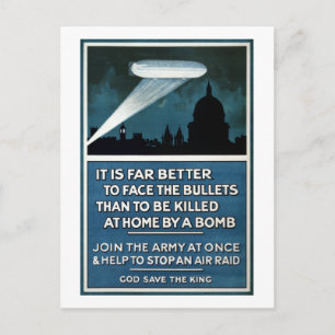 Vintage Werbeplakat der Armee aus dem Zweiten Welt Postkarte