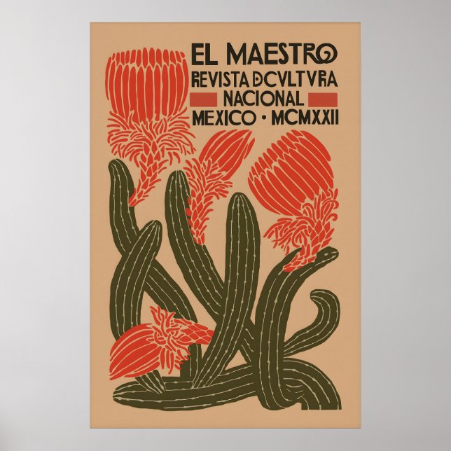 Vintage Werbeplakat El Maestro Mexiko Poster (Vorne)