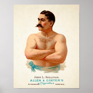 Vintage-Werbeplakat für John L. Sullivan Poster
