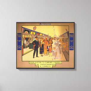 Vintage-Werbeplakat für London Underground Leinwanddruck