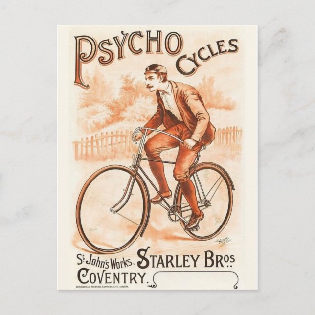 Vintage-Werbeplakat-Postkarte Postkarte (Vorderseite)
